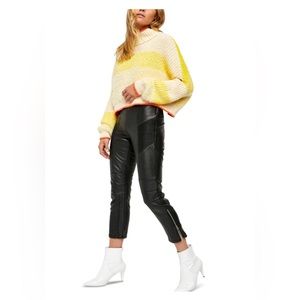 NWT Free People Kaelin Faux Leather Moto Skinny Leggings